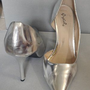 Silver high heels